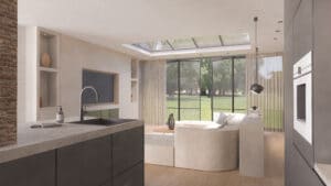 Verbouwing Woonkamer ouderkerk aan de Amstel - interieurontwerp: Kelly interieur design