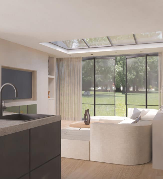 Verbouwing Woonkamer ouderkerk aan de Amstel - interieurontwerp: Kelly interieur design