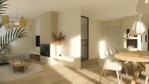 Japandi interieur in Oud-Beijerland - Kelly Interieur Design inclusief haard
