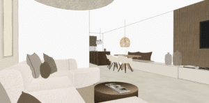 Schets - minimalistisch warm interieur - Kelly Interieur Design