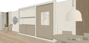 Interieurontwerp - Japandi - Kelly Interieur Design - Schets kast 2