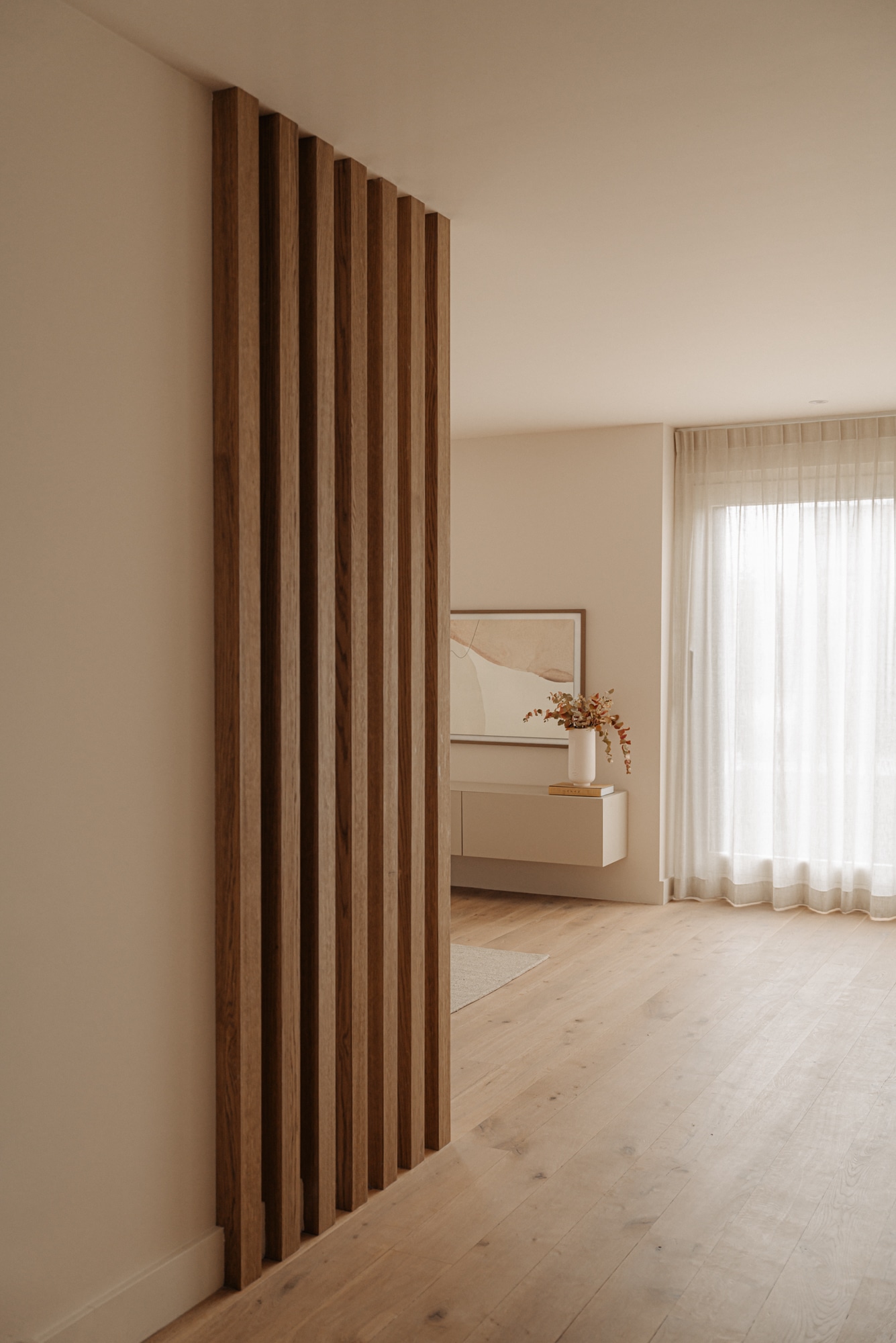 Interieur design traject - Heerhugowaard - Woonhuis - Japandi roomdivider